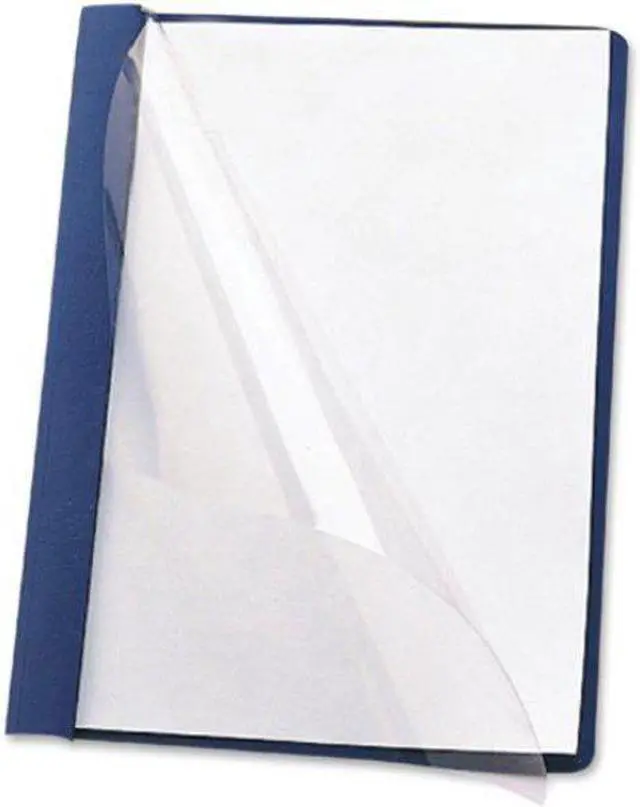 Alt view image 6 of 12 - Smead Poly Report Cover Tang Clip Letter 1/2" Capacity Clear/Dark Blue 25/Box