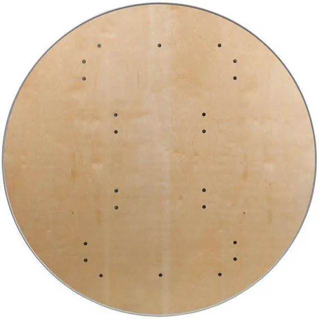 Alt view image 7 of 14 - 48'' Round HEAVY DUTY Birchwood Folding Banquet Table with METAL Edges