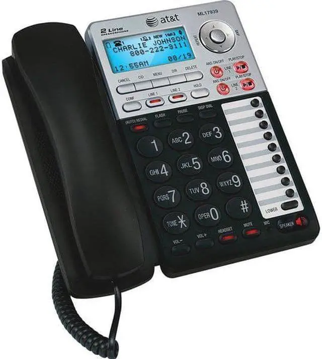 Alt view image 9 of 16 - ATT ATT-ML17939 ATT 2-LINE CORDED WITH ITAD/CID