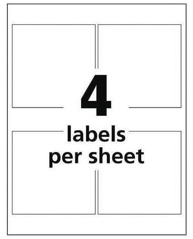Alt view image 16 of 20 - Avery Chem Label,  4"W x 4"H, 200 Labels,  PK200 White  Synthetic Film  60524