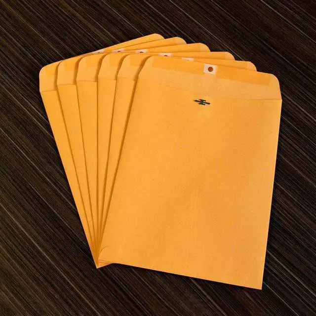 Alt view image 13 of 18 - Business Source Clasp Envelopes 28 lb. 9-1/2"x12-1/2" 100/BX Brown Kraft 36664