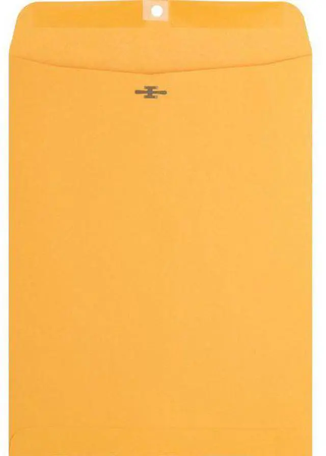Alt view image 15 of 18 - Business Source Clasp Envelopes 28 lb. 9-1/2"x12-1/2" 100/BX Brown Kraft 36664