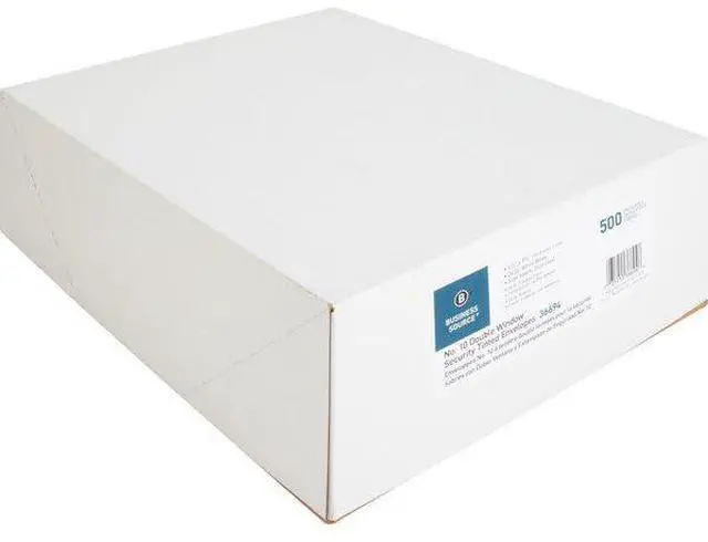 Alt view image 14 of 17 - Business Source Double Window Envelope No. 10 4-1/8"x9-1/2" 500/BX White 36694