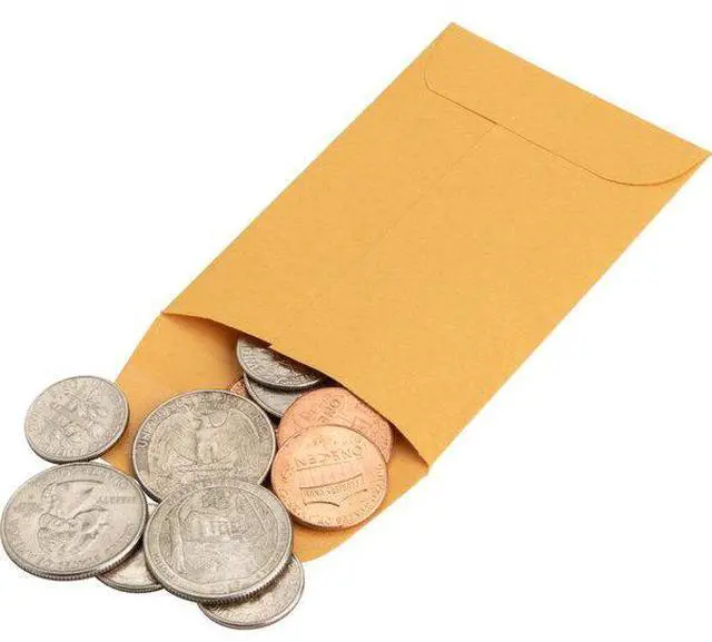 Alt view image 16 of 20 - Business Source Coin Envelopes No.1 24lb. 500/BX 2-1/4"x3-1/2" Kraft 04440