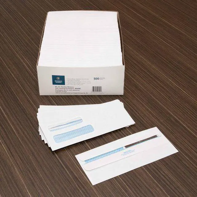 Alt view image 13 of 18 - Business Source Dbl Window Envelopes No. 8-5/8" 3-5/8"x8-5/8" 500/BX WE 04650