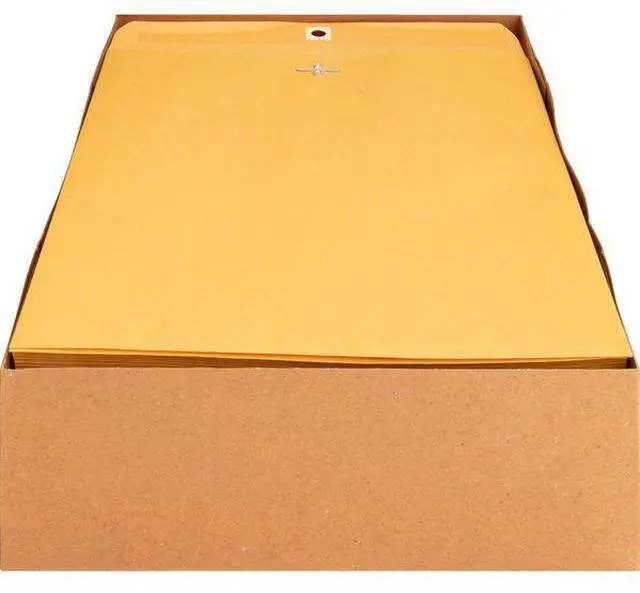 Alt view image 11 of 14 - Business Source 36665 Heavy-Duty Clasp Envelope, Clasp - #97 (10" x 13") - 28 lb - Kraft - 100/Box , 1 Box