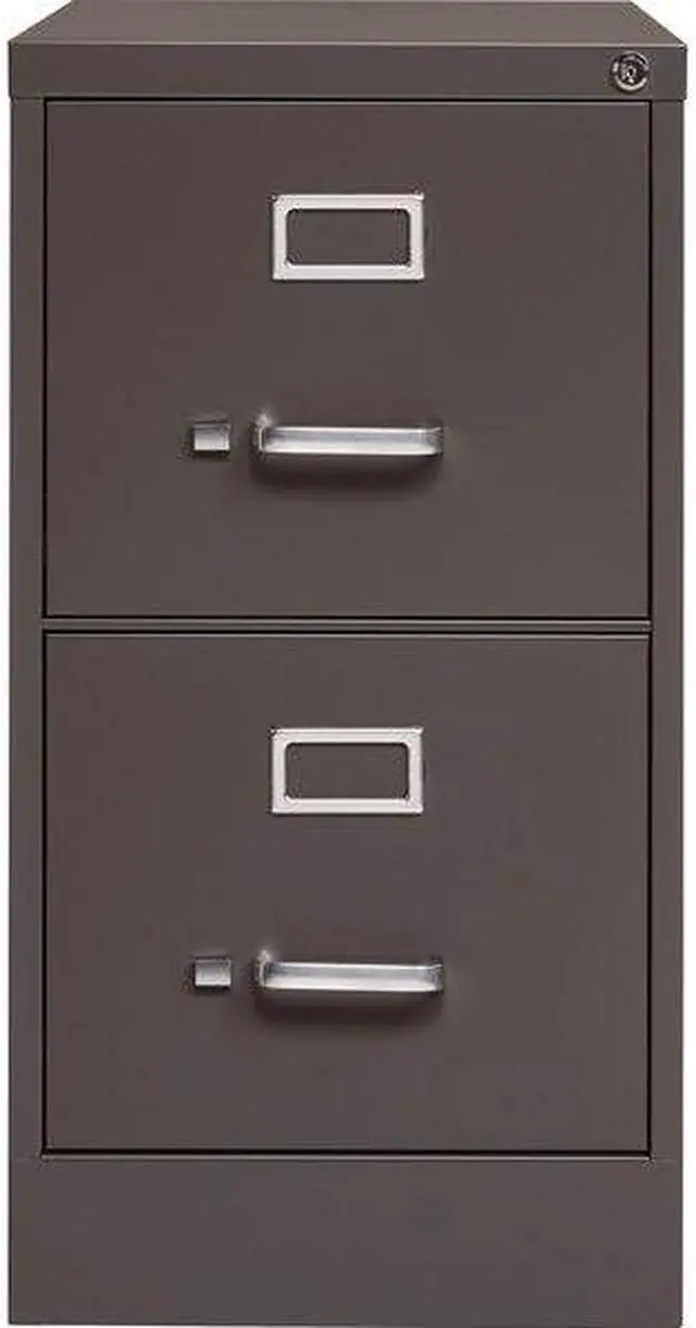 Alt view image 10 of 14 - Lorell LLR60156 Vertical File, 2 Drawer, 15 in. x 26.5 in. x 28.38 in., Medium Tone