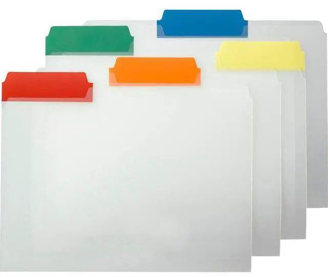 Alt view image 9 of 10 - Smead Manufacturing Company SMD10530 File Folder- Ltr- .33in.- Poly Color Tabs- Asst