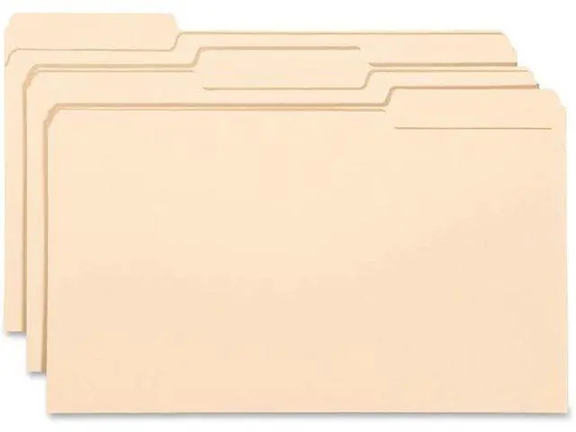 Alt view image 14 of 16 - Business Source Interior File Folders 1/3 Cut Assorted Legal 100/BX Manila 43560