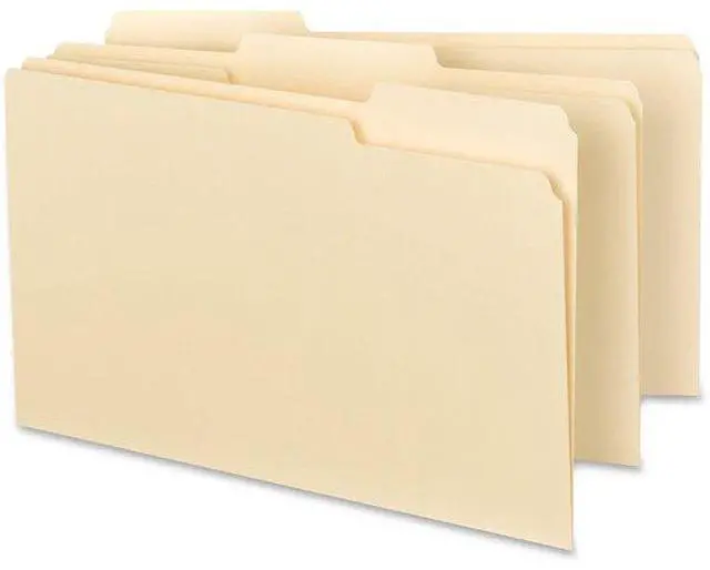 Alt view image 15 of 16 - Business Source Interior File Folders 1/3 Cut Assorted Legal 100/BX Manila 43560