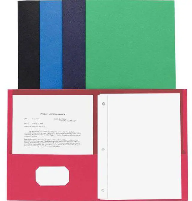 Alt view image 8 of 10 - Business Source 2-Pocket Folders 100 Sh Cap Ltr 9-1/2"x11" 25/BX AST 78531