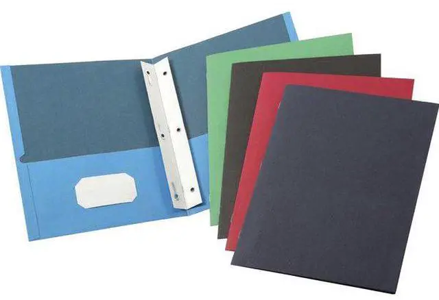 Alt view image 9 of 10 - Business Source 2-Pocket Folders 100 Sh Cap Ltr 9-1/2"x11" 25/BX AST 78531