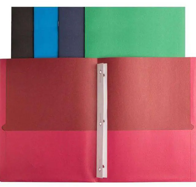Alt view image 6 of 7 - Business Source 2-Pocket Folders 100 Sh Cap Ltr 9-1/2"x11" 25/BX BK 78532