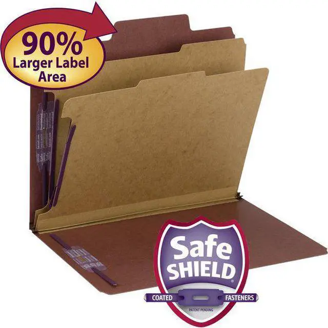 Alt view image 7 of 9 - Smead SuperTab Classif. Folder w/ Div Ltr 10/BX 2" Exp RD 14070