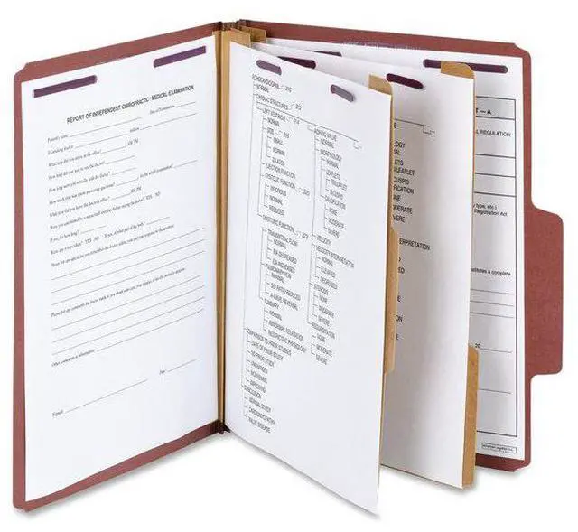 Alt view image 8 of 9 - Smead SuperTab Classif. Folder w/ Div Ltr 10/BX 2" Exp RD 14070