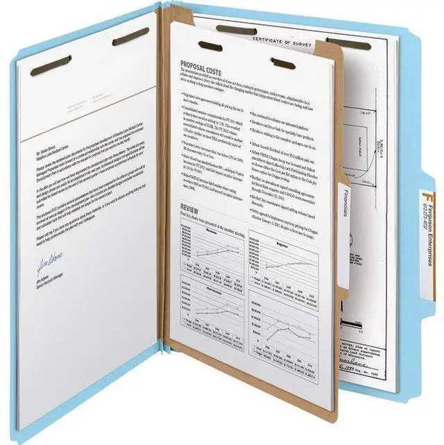 Alt view image 15 of 19 - Smead 100% Recycled Pressboard Classification Folder 13721