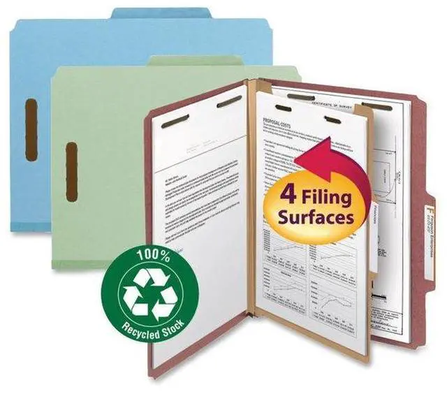 Alt view image 17 of 19 - Smead 100% Recycled Pressboard Classification Folder 13721