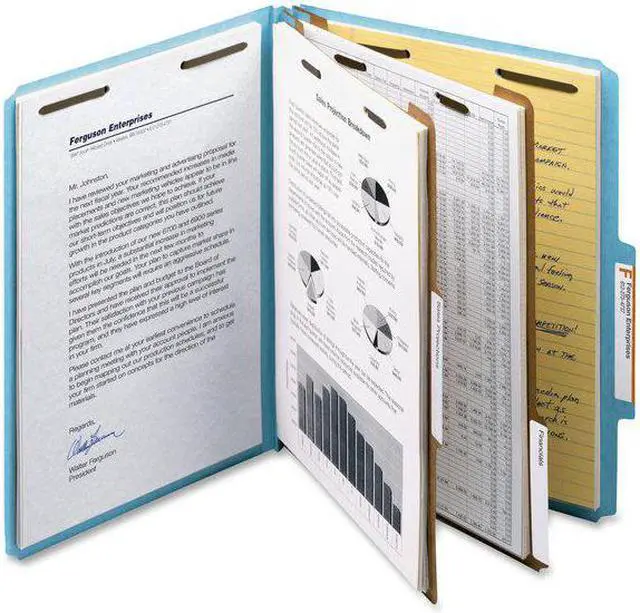 Alt view image 7 of 10 - Smead 100% Recycled Pressboard Classification Folder 14021