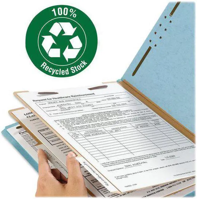 Alt view image 10 of 10 - Smead 100% Recycled Pressboard Classification Folder 14021