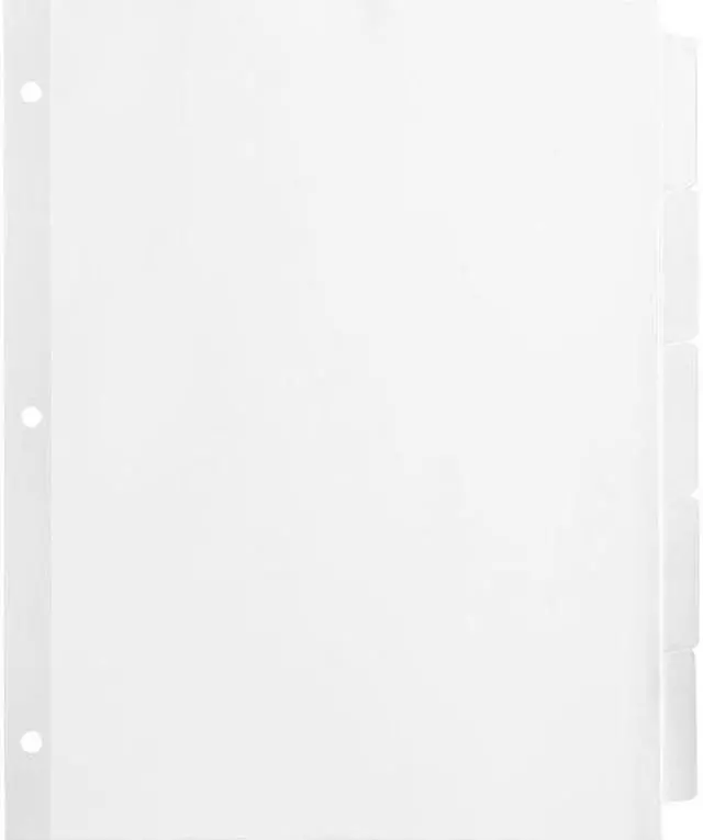 Alt view image 6 of 7 - Business Source Plain Tab Indexes 9/32" Holes 3HP 5Tab 36 Sets/BX WE 36683