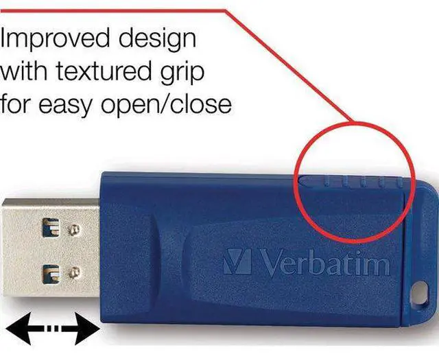 Alt view image 12 of 20 - Verbatim 128GB USB Flash Drive - Blue