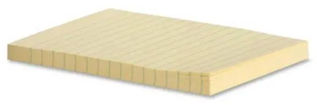 Alt view image 11 of 13 - Business Source Recycled Adhesive Note Pads Lined 4"x6" 5/PK Yellow 36619