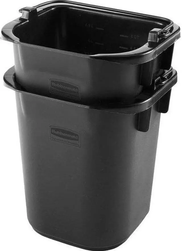 Alt view image 5 of 7 - Executive Heavy Duty Pail Black Plastic 5 Quarts 9.3 w x 7.5 d x 8.5 h