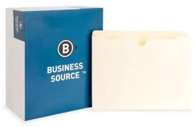 Alt view image 8 of 8 - Business Source File Pockets Straight Tab 1-1/2" Exp. 300 Cap. Ltr 50/BX MLA 65798