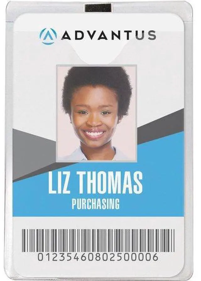 Alt view image 11 of 11 - Id Badge Holder W/Clip, Vertical, 3W X 4H, Clear, 50/Pack