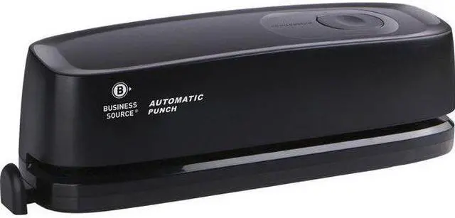 Alt view image 4 of 4 - Business Source Electric 3-Hole Punch, 10 Sheet Capacity, Black, Each (BSN00083)