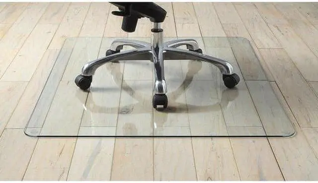 Alt view image 7 of 14 - Lorell Chairmat Tempered Glass 46"Wx36"Lx1/4"H Clear 82833