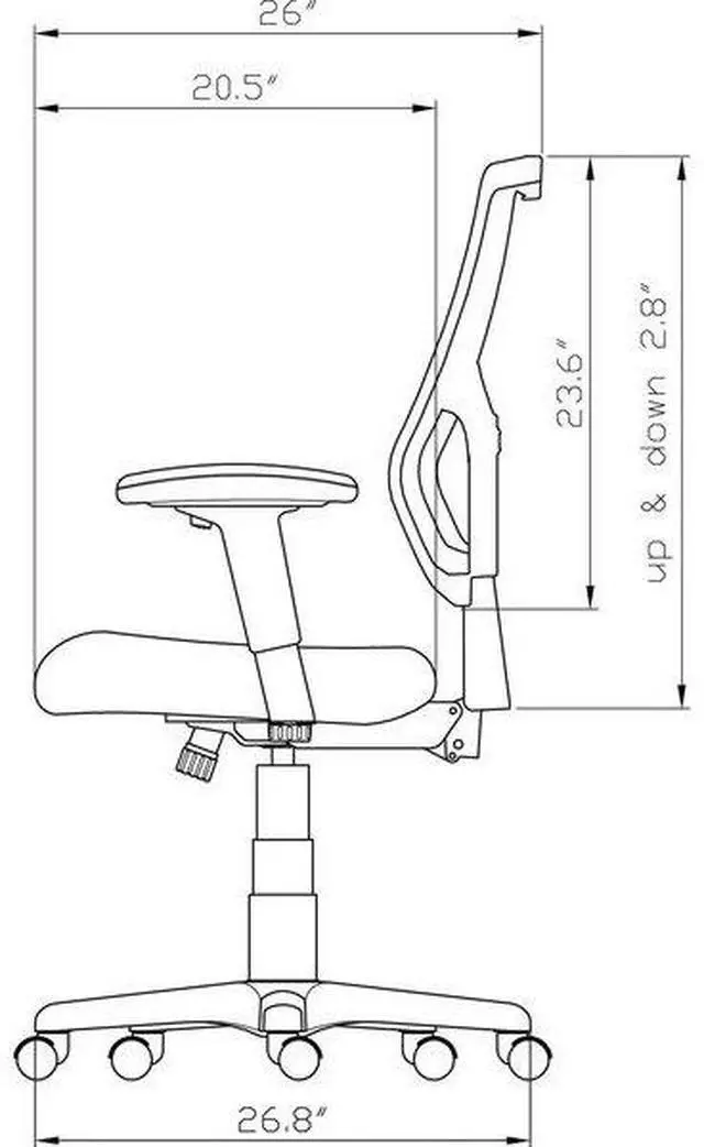 Alt view image 9 of 10 - Lorell Conjure Executive Mesh High-back Chair (LLR62000)