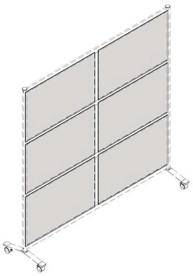 Alt view image 4 of 8 - Lorell Adaptable Panel Dividers - Aluminum - Walnut LLR90276