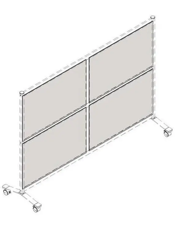 Alt view image 8 of 8 - Lorell Adaptable Panel Dividers - Aluminum - Walnut LLR90276