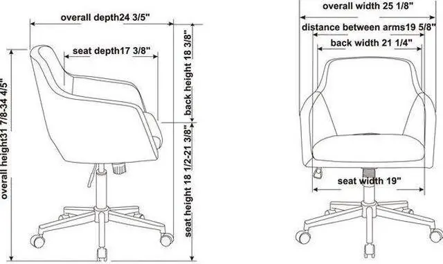Alt view image 6 of 9 - Lorell Mid-century Modern Low-back Task Chair