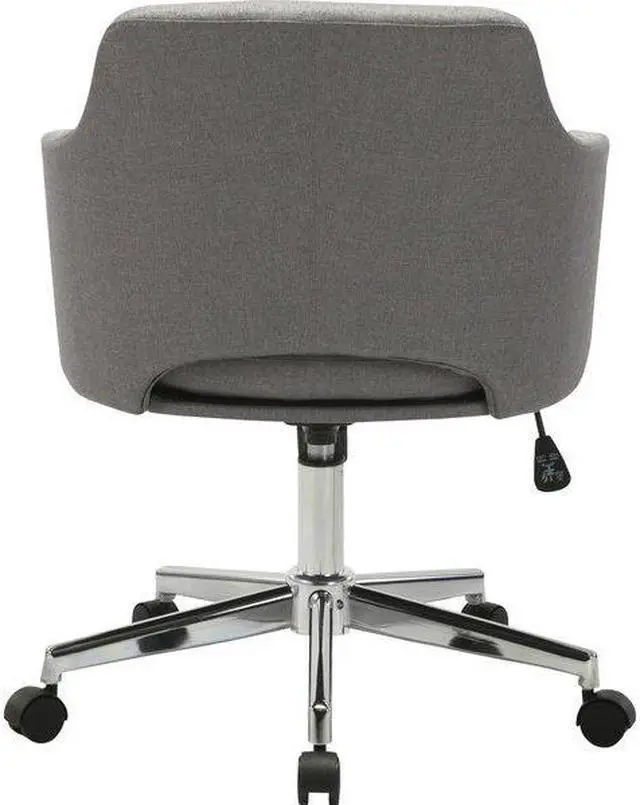 Alt view image 9 of 9 - Lorell Mid-century Modern Low-back Task Chair