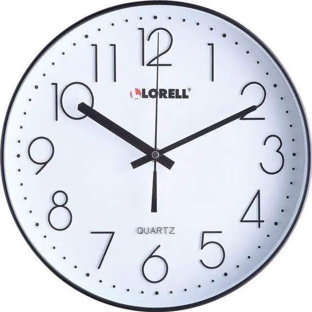 Alt view image 5 of 5 - Lorell 12" Quiet Wall Clock - Black