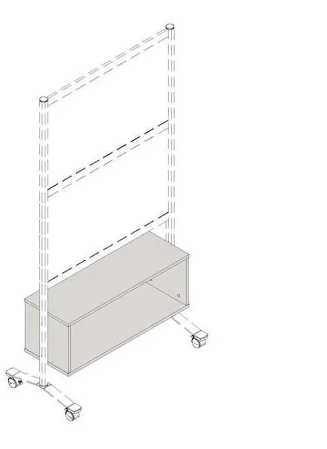 Alt view image 8 of 14 - Lorell Panel System Open Storage Cabinet - 18.1" Height x 31.5" Width x 15.8" Depth - Charcoal - Laminate - 1Each LLR902