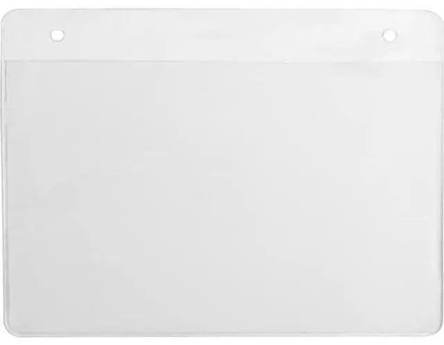 Alt view image 4 of 6 - Business Source Elastic Cord Hanging Name Badges - 50 / Box - 4" Width x 3" Height - Durable, Reusable - Plastic - White