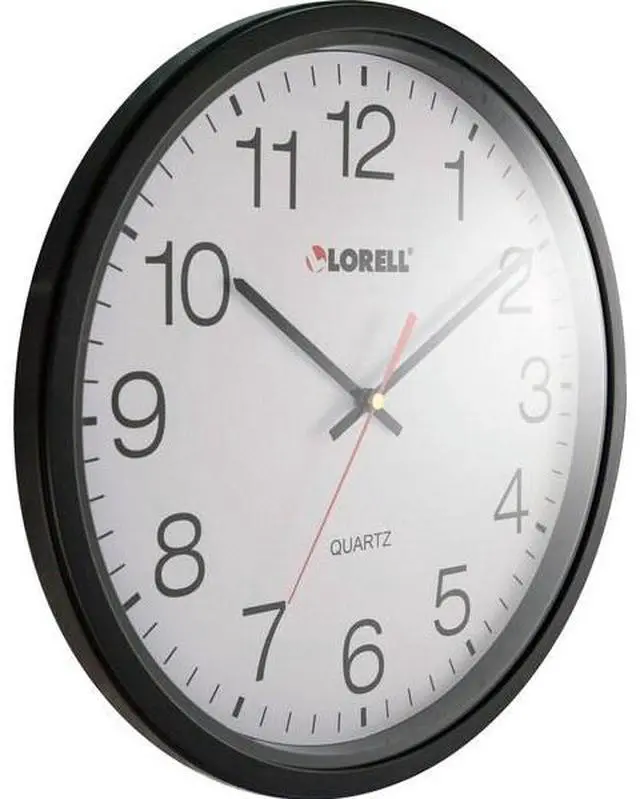 Alt view image 4 of 8 - Lorell 12-1/2" Slimline Wall Clock - Analog - Quartz