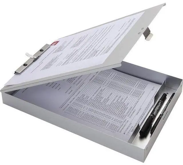 Alt view image 6 of 6 - Business Source Form Holder Storage Clipboard, Letter Size, Silver