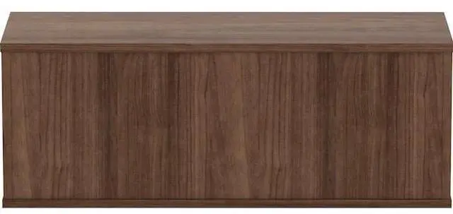 Alt view image 8 of 15 - Lorell Panel System Open Storage Cabinet - 18.1" Height x 31.5" Width x 15.8" Depth - Walnut - Laminate - 1Each LLR90280