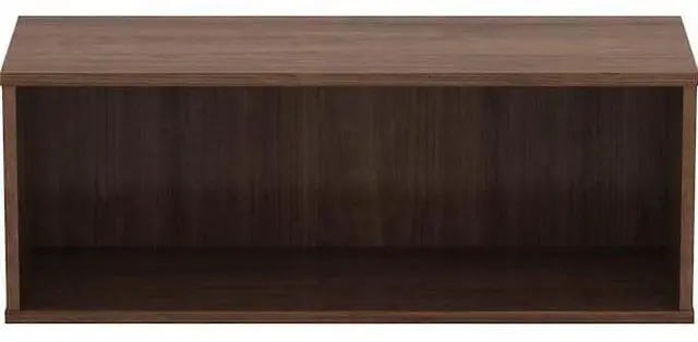 Alt view image 9 of 15 - Lorell Panel System Open Storage Cabinet - 18.1" Height x 31.5" Width x 15.8" Depth - Walnut - Laminate - 1Each LLR90280