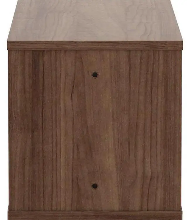 Alt view image 10 of 15 - Lorell Panel System Open Storage Cabinet - 18.1" Height x 31.5" Width x 15.8" Depth - Walnut - Laminate - 1Each LLR90280
