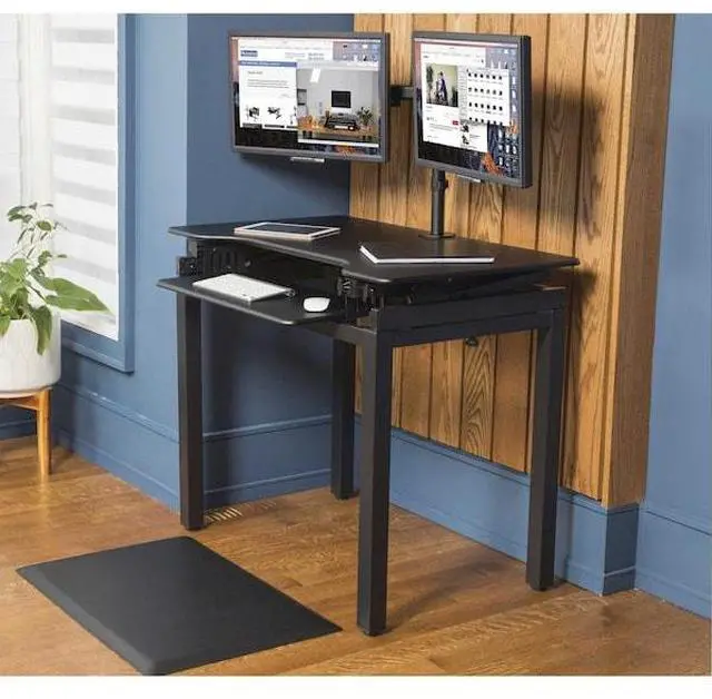 Alt view image 11 of 14 - Lorell Floor Stand Steel 36"Wx22"Lx30"H Black 82015