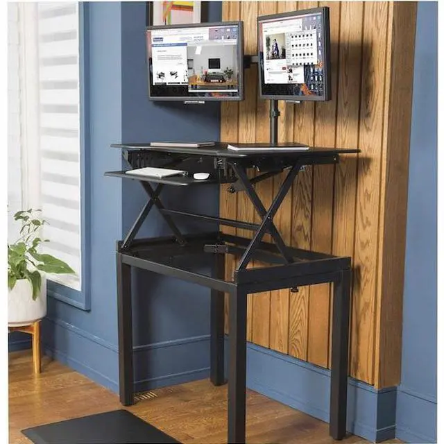 Alt view image 10 of 14 - Lorell Floor Stand Steel 36"Wx22"Lx30"H Black 82015