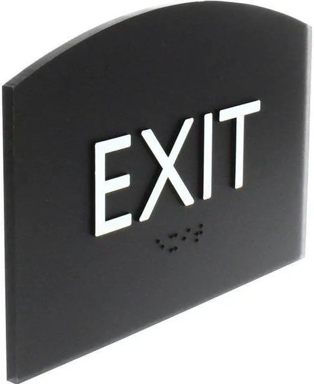 Alt view image 6 of 7 - Lorell Exit Sign, 4-1/2" x 6-4/5" x 1/2", Black, Each (LLR02680)