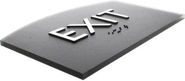 Alt view image 7 of 7 - Lorell Exit Sign, 4-1/2" x 6-4/5" x 1/2", Black, Each (LLR02680)