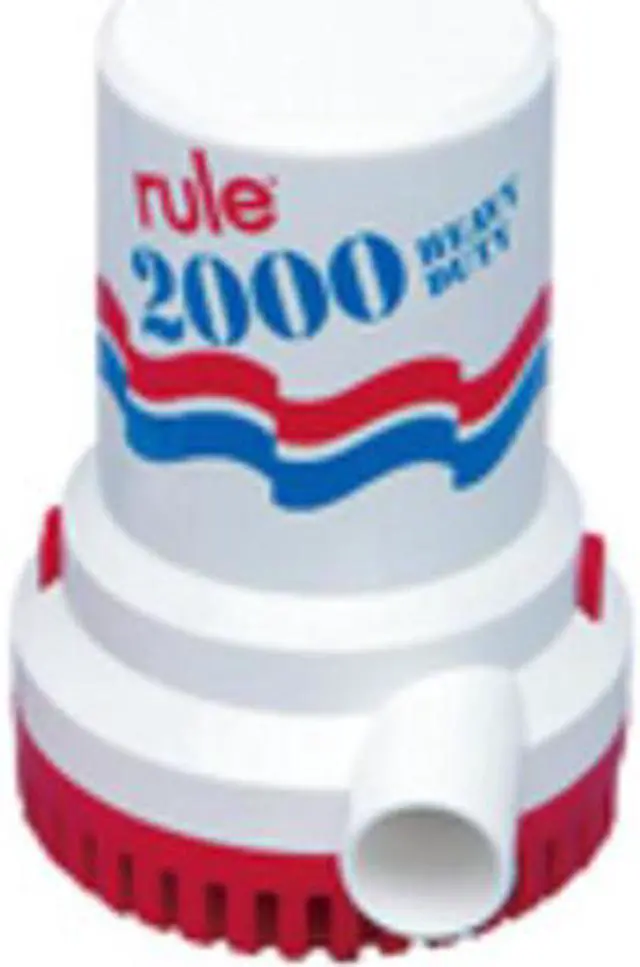 Alt view image 5 of 9 - RULE 2000 GPH NON AUTOMATIC BILGE PUMP 12V