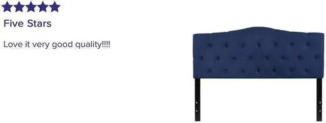 Alt view image 14 of 18 - Cambridge Tufted Upholstered Queen Size Headboard in Navy Fabric